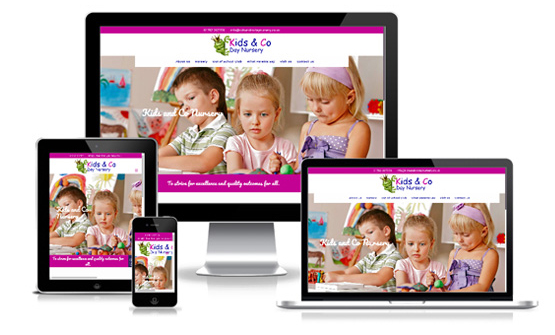 Visit Kids and Co Day Nursery - Web Designer Stoke on Trent