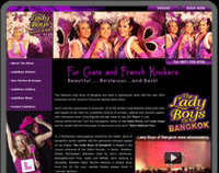 In a flamboyant extravaganza combining the heady spice of Bangkok's exotic nightlife with the glamorous showgirl appeal of Las Vegas, The Lady Boys of Bangkok is staged in the unique ambiance of the Sabai Pavilion, in Derby, Brighton, Bristol, Manchester, Aberdeen (new for 2011) Edinburgh, Newcastle-Upon-Tyne, Leeds and Belfast. Early booking is advisable. Between Sabai Pavilion seasons, a theatre show tours the UK (for your nearest theatre please check in &ldquo;venues&rdquo; section). 