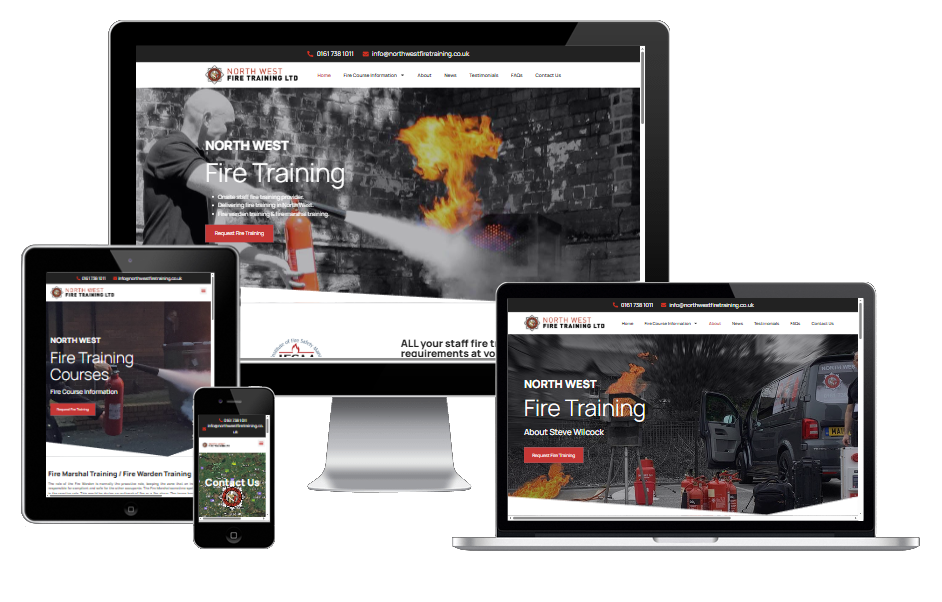 TRdesigns Web Designer Visit North West Fire Training