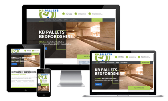 Web Design Stoke on Trent For KB Pallets Bedfordshire